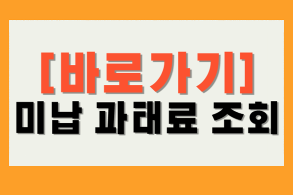 미납 과태료 조회