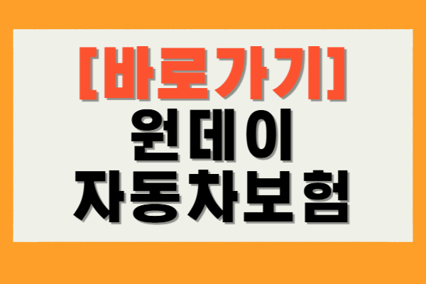 원데이 자동차보험