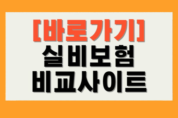 실비보험 비교사이트