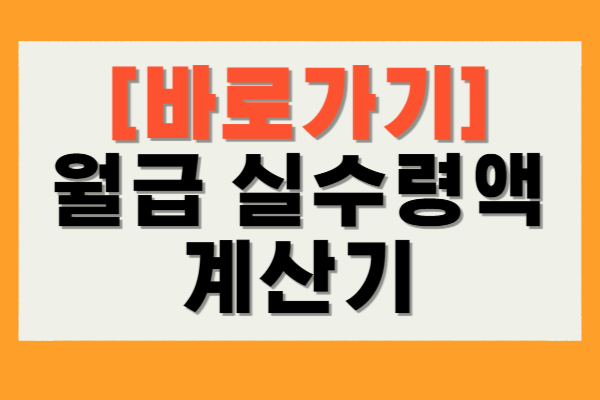 월급 실수령액 계산기