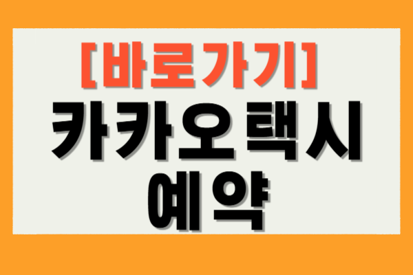 카카오택시 예약