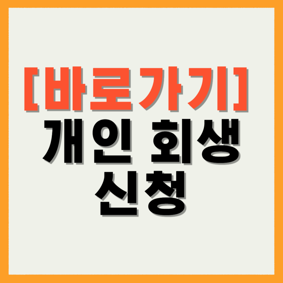 개인 회생 신청