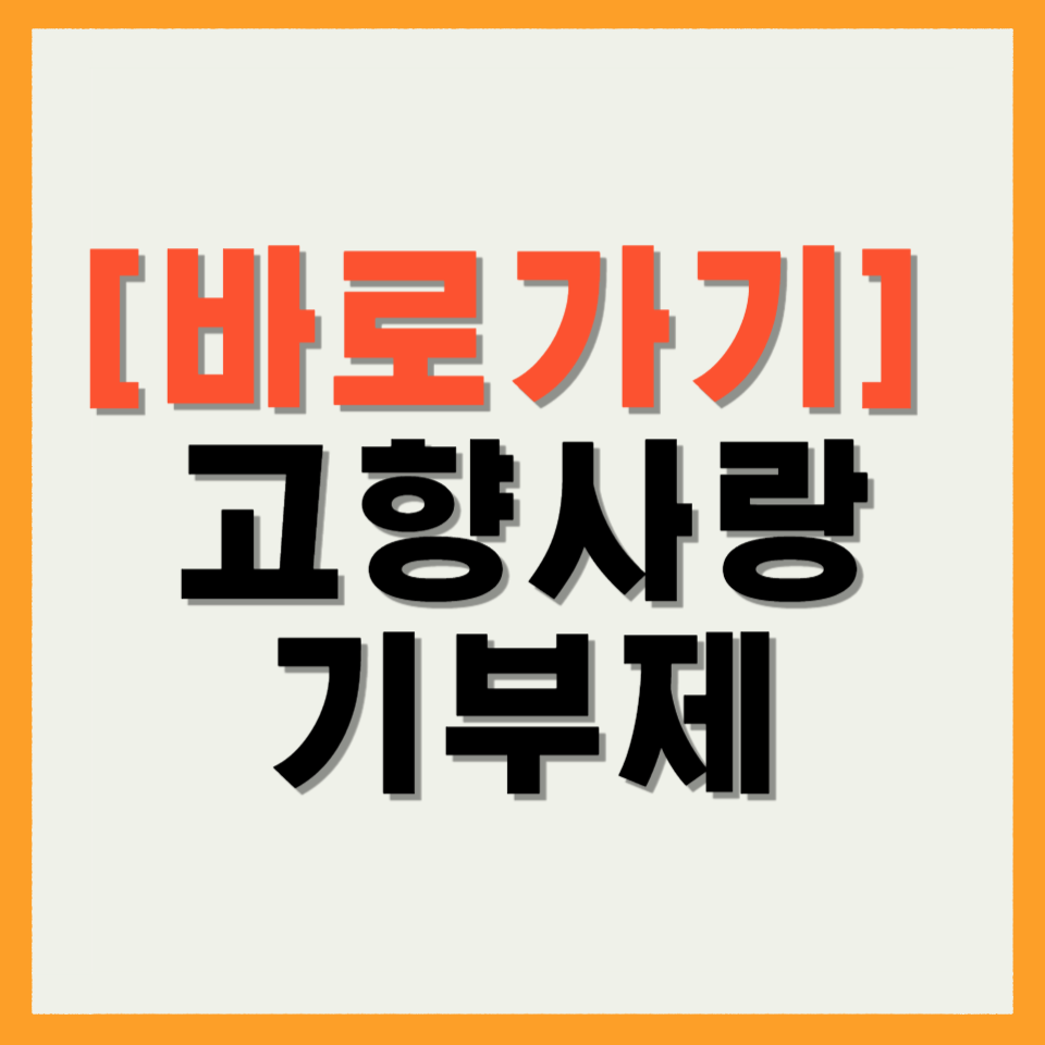 고향사랑기부제