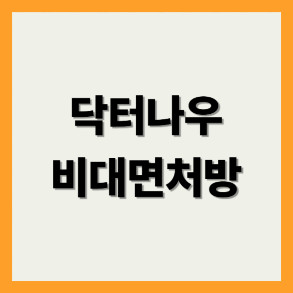 닥터나우 비대면처방