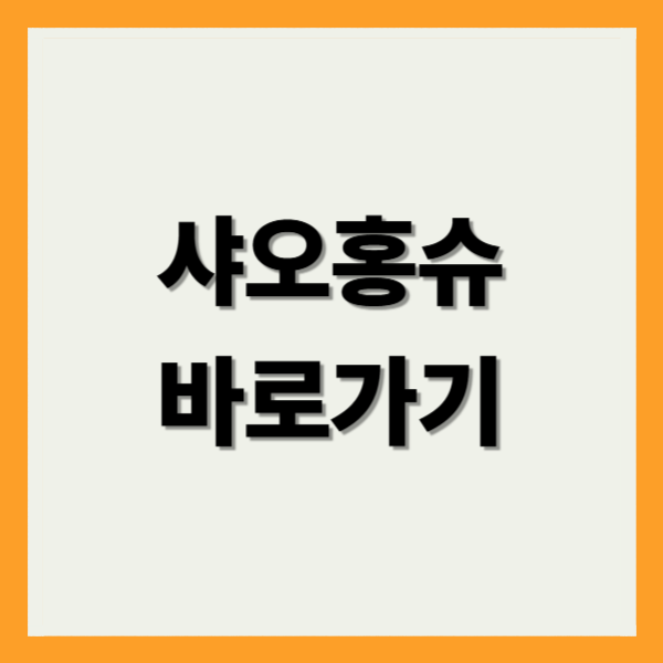 샤오홍슈 바로가기